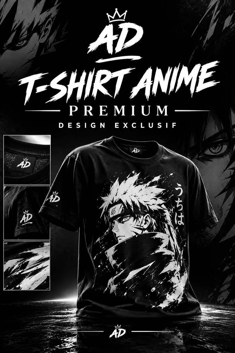 T-shirt graphique anime premium