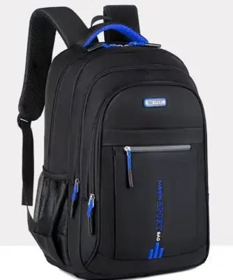 Sac à dos scolaire noir et bleu