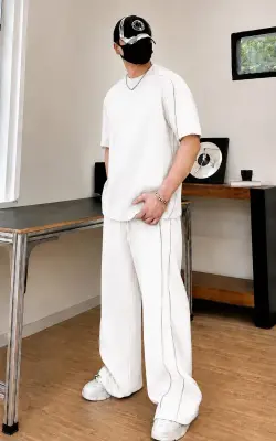 Ensemble jogging homme piping