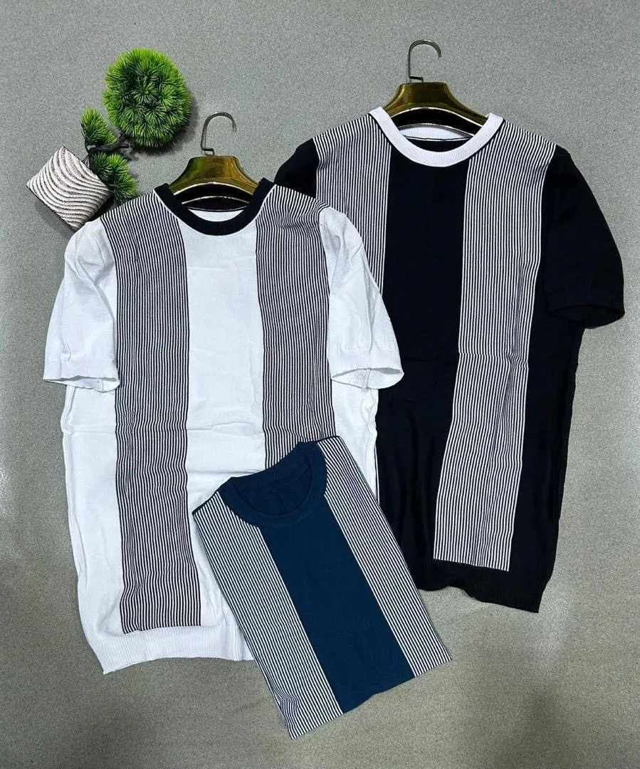 T-shirt rayé col rond homme — photo 3