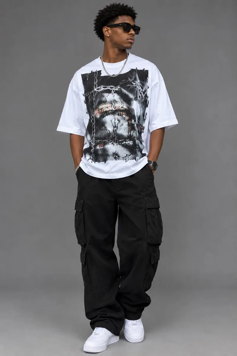 T-shirt graphique oversized urban — photo 4