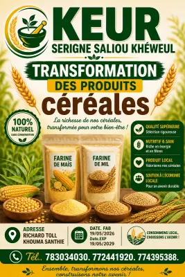 Farine de maïs et farine de mil