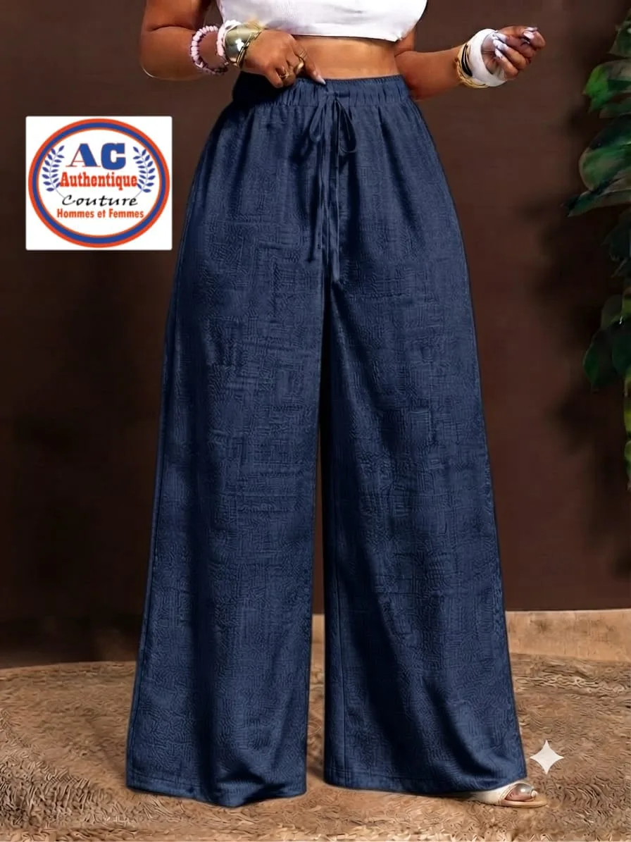 Pantalon large blanc lin femme — photo 3