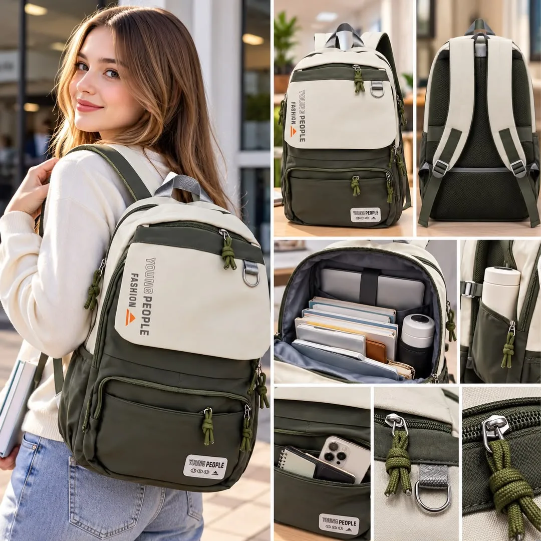 Sac à dos école motif tacheté