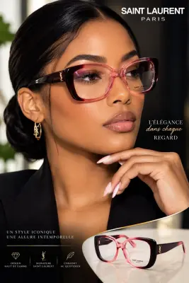 Lunettes de vue rose clair
