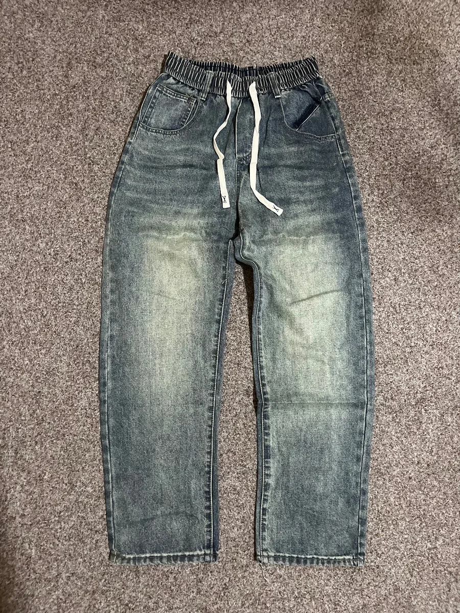 Pantalon jeans délavé jogging homme