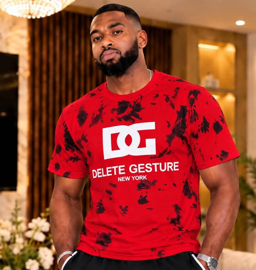 T-shirt graphique teint marbré — photo 2
