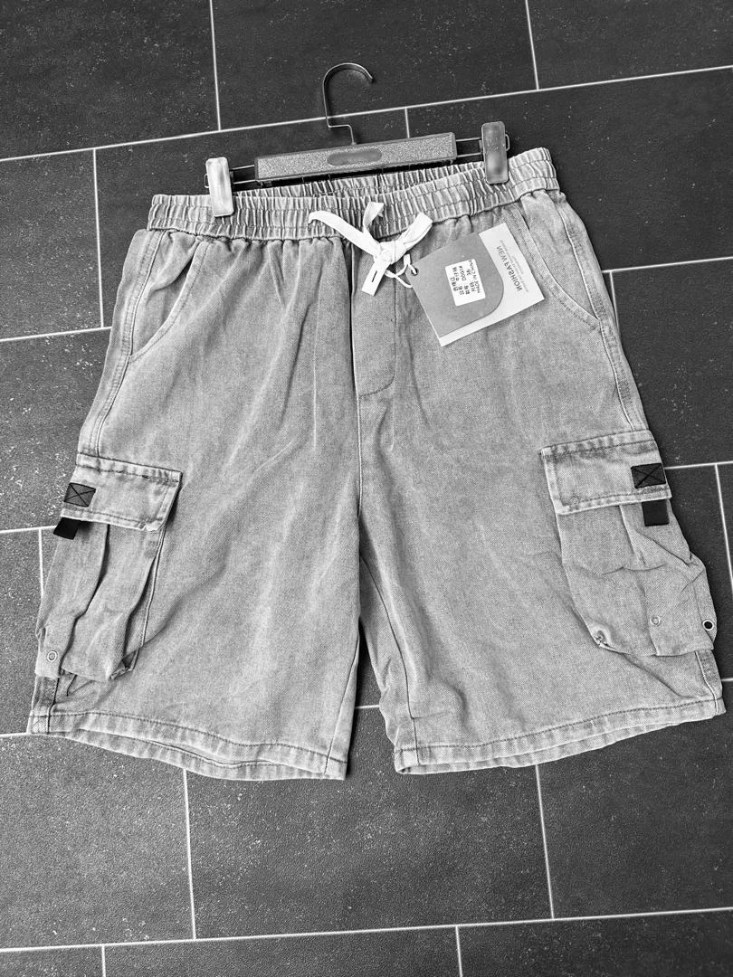 Short cargo denim homme