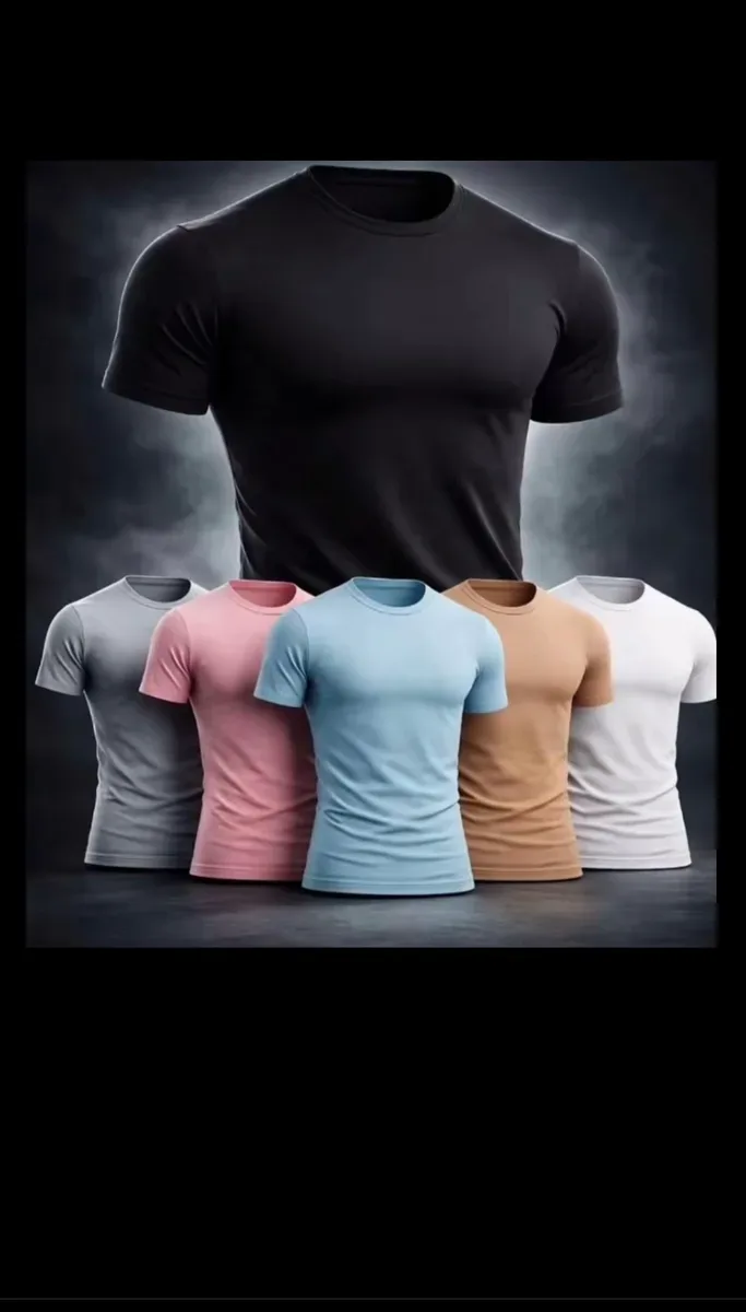 T-shirt basique coton multicolore