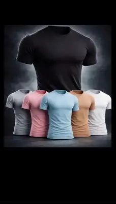 T-shirt basique coton multicolore