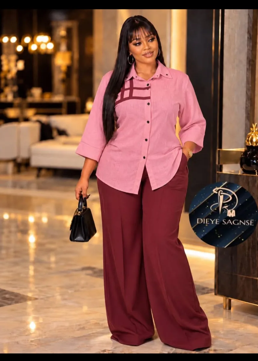 Chemise oversize rouge vif — photo 4