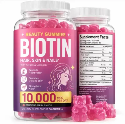 Gummies Biotine Cheveux Peau Ongles