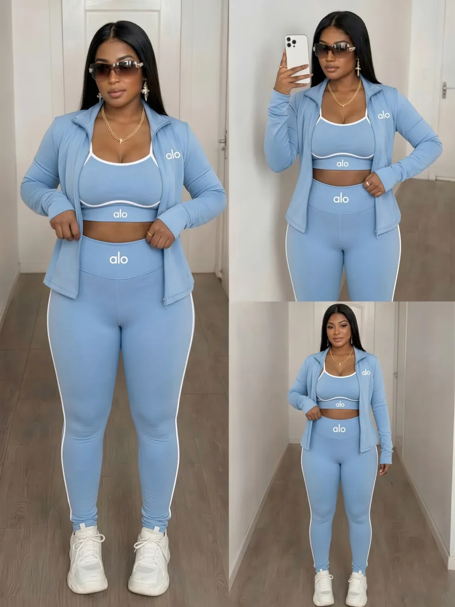 Ensemble femme crop top et legging 3 pièce — photo 3