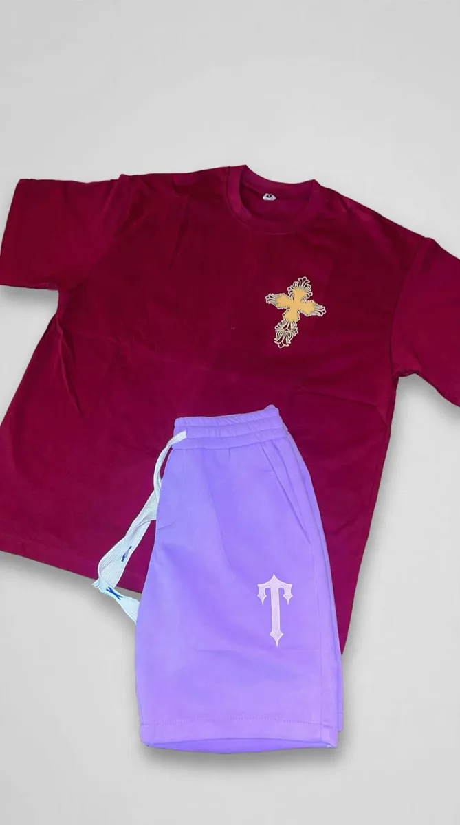 T-shirt graphique blanc et short ensemble — photo 3
