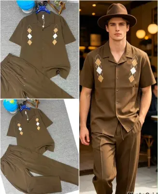 Ensemble chemise losanges