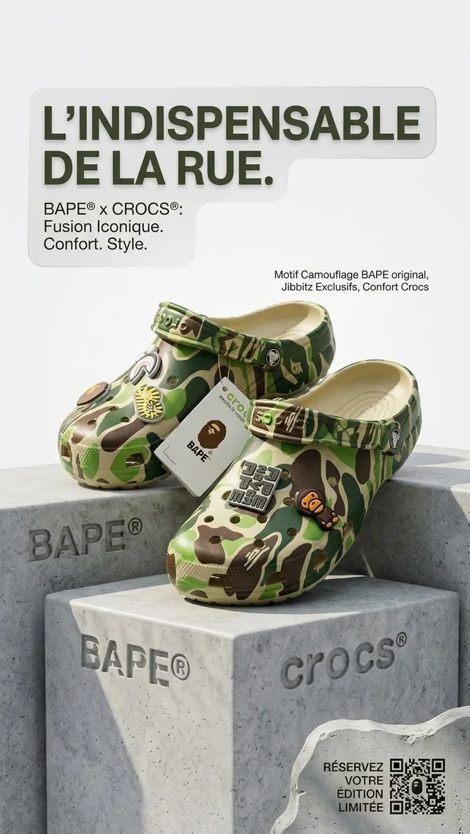 Crocs camo motif kaki vert — photo 3