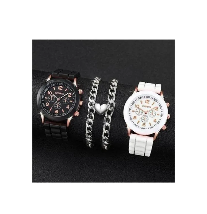 Coffret montres et bracelets chaîne.
