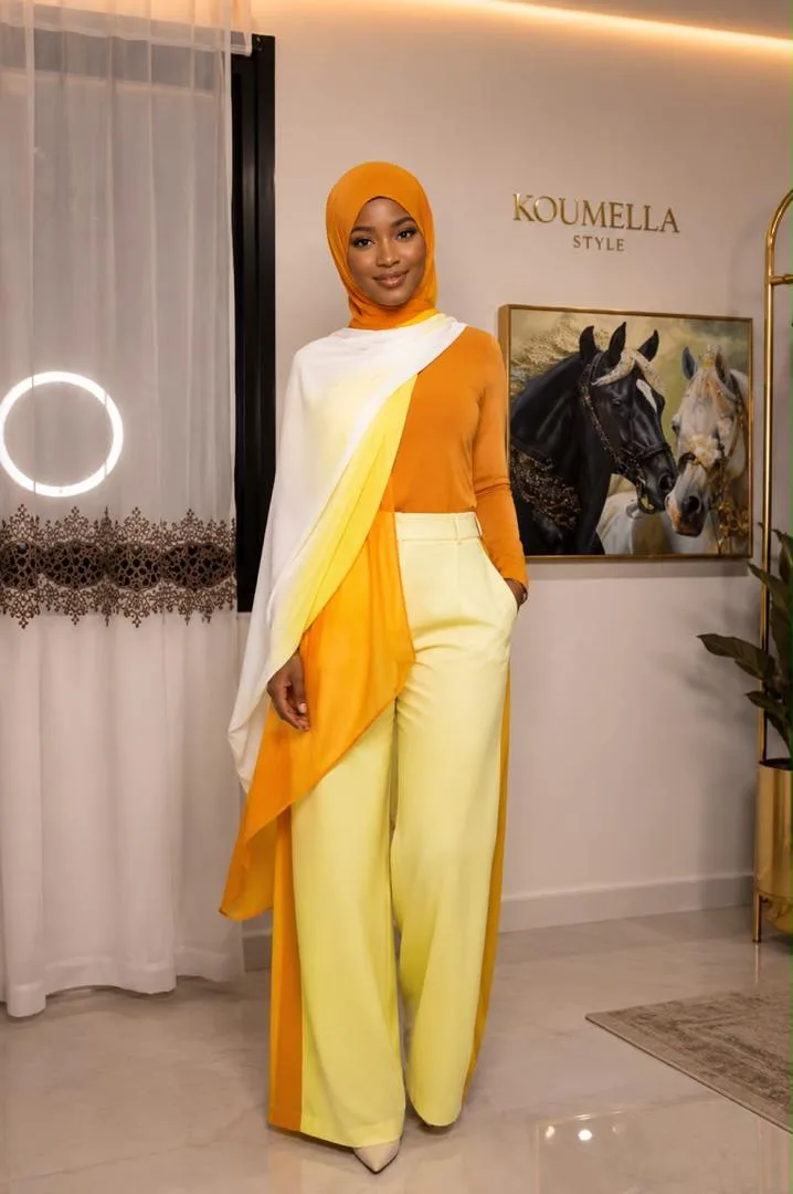 Ensemble femme pantalon blanc et top — photo 4