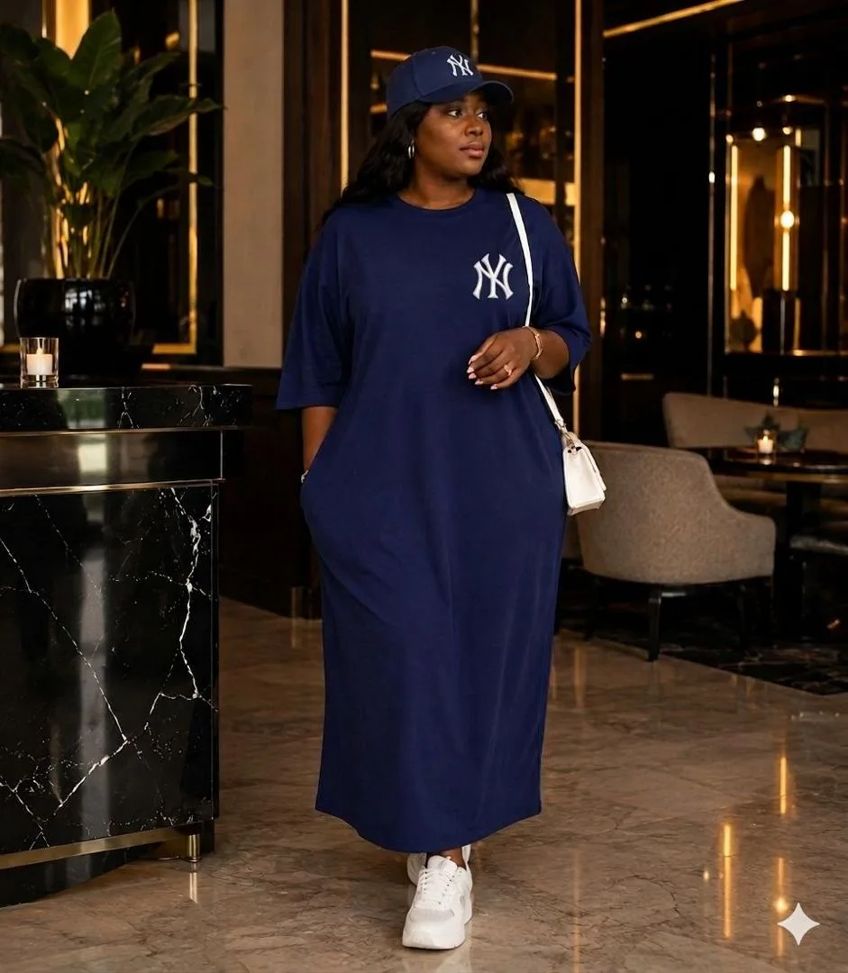 Robe t-shirt oversize graphique