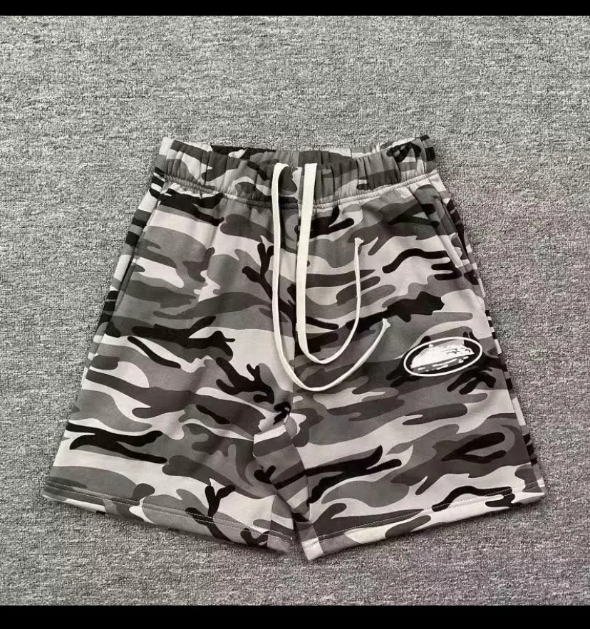 Short homme camouflage gris