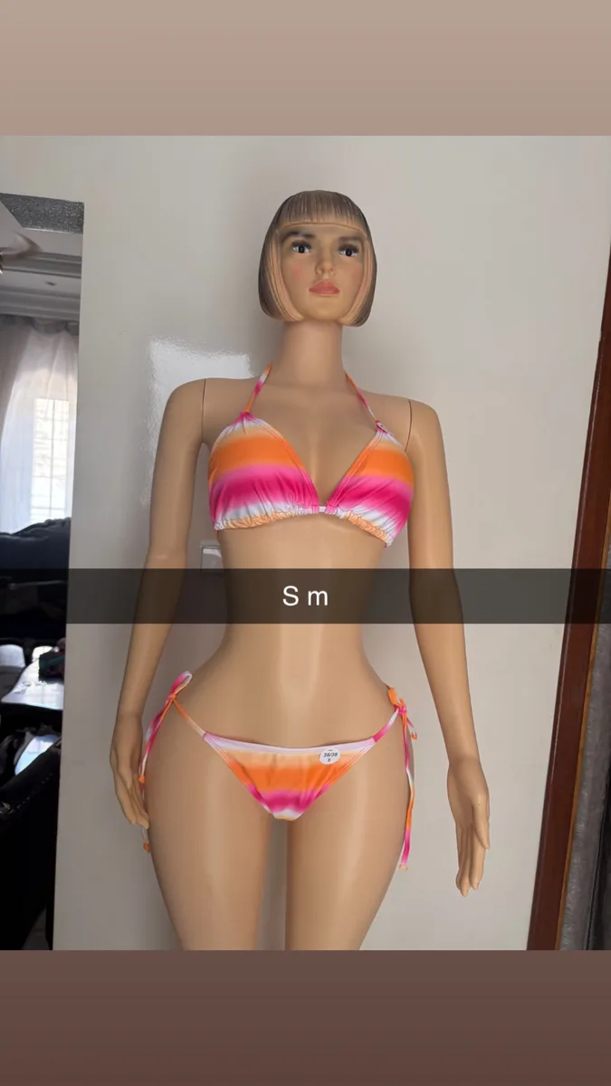 Bikini triangle imprimé multicolore