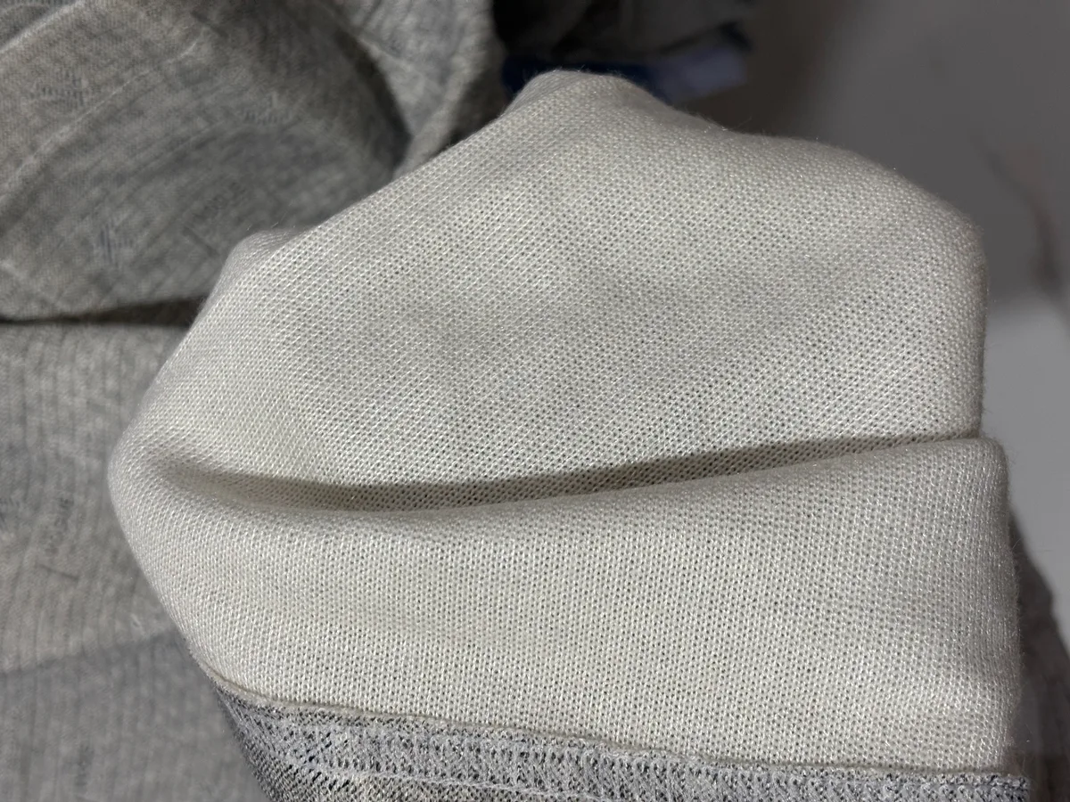 Polo manches longues bleu chiné — photo 4