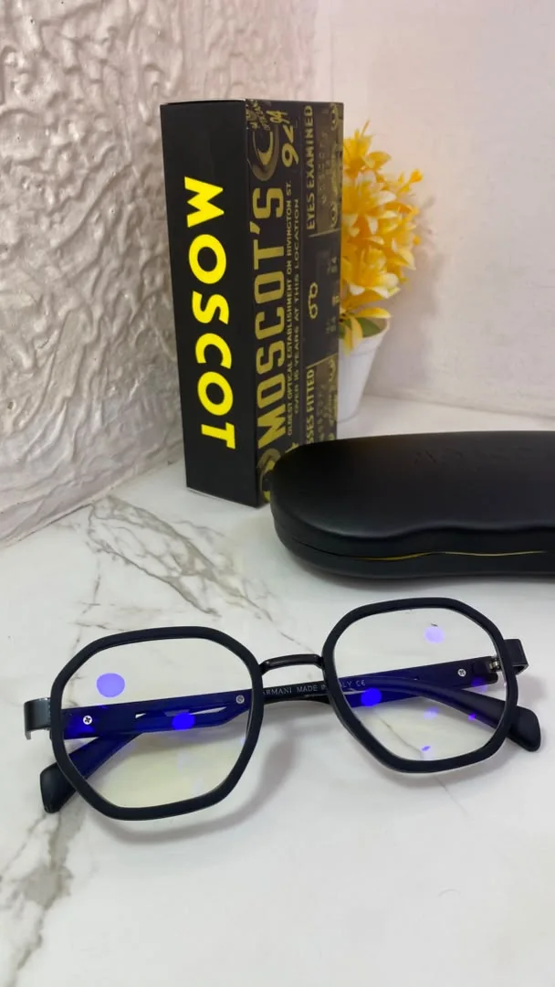 Lunettes anti-lumière bleue carrées noir